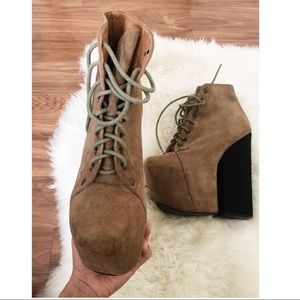 Jeffrey Campbell Freda Taupe Suede